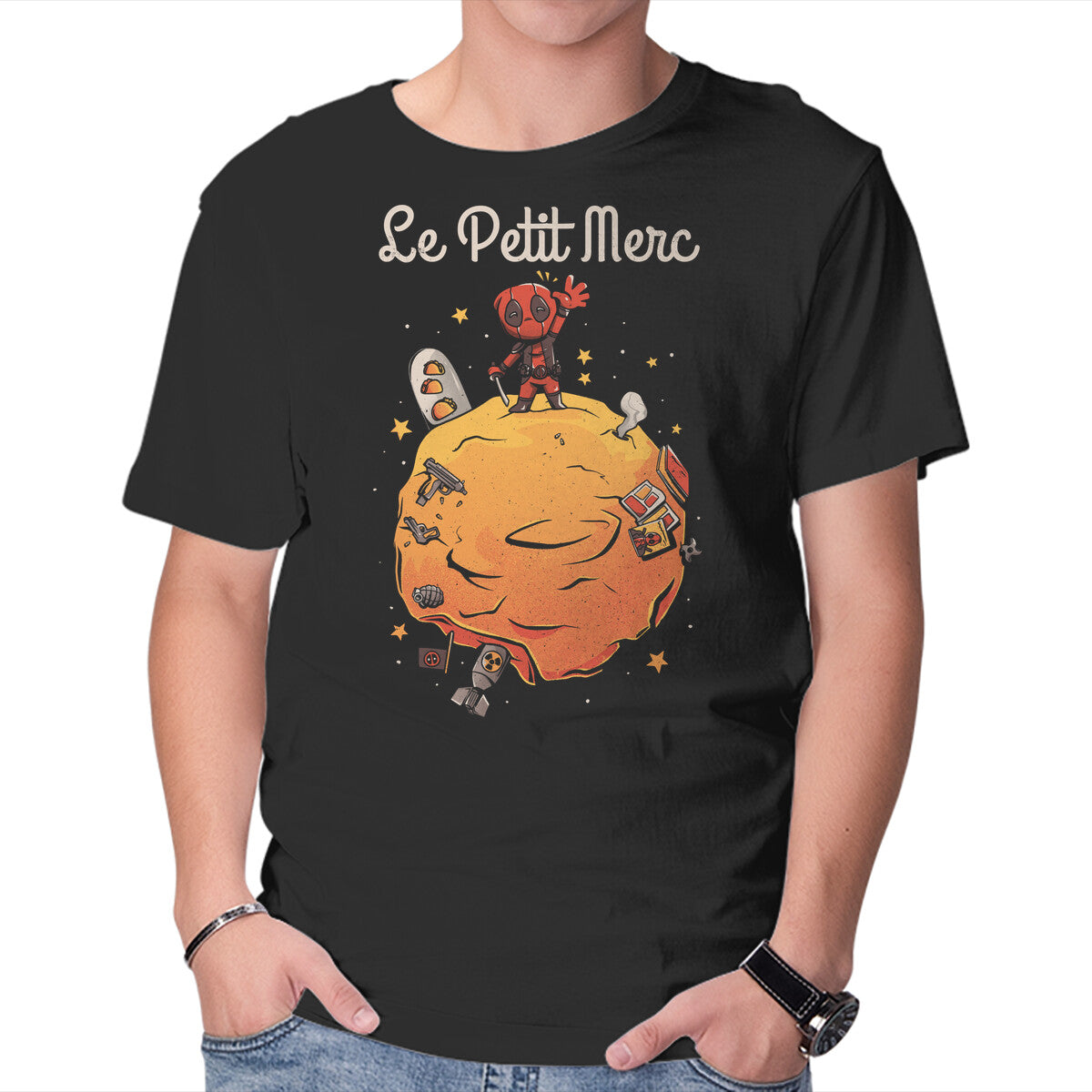 Le Petit Merc – Movie Graphic T-Shirt in black, product display
