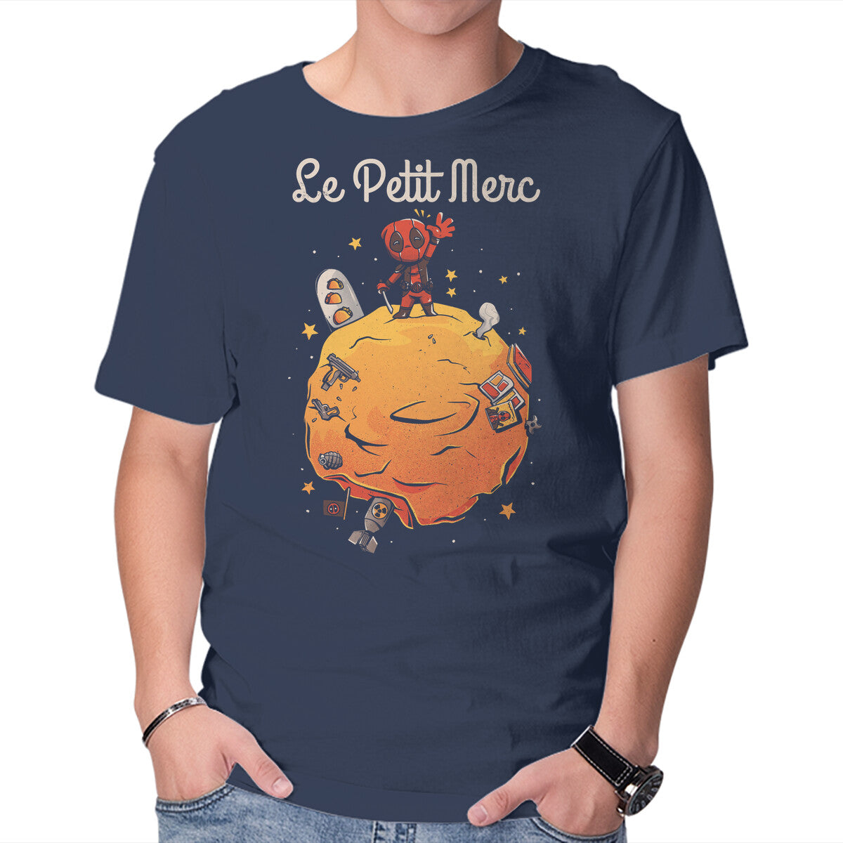 Le Petit Merc – Movie Graphic T-Shirt in navy, product display