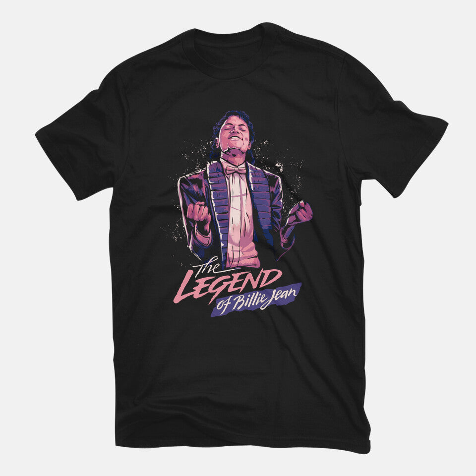 The Legend Of Billie Jean – Music Graphic T-Shirt in black, flat-lay product view