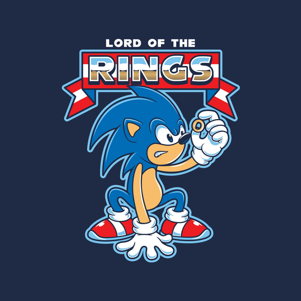 My Precious Rings – Gaming Graphic T-Shirt design artwork for navy graphic T-shirt