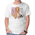 Cute Lizard – Anime Graphic T-Shirt in white, product display