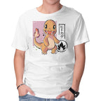 Cute Lizard – Anime Graphic T-Shirt in white, product display