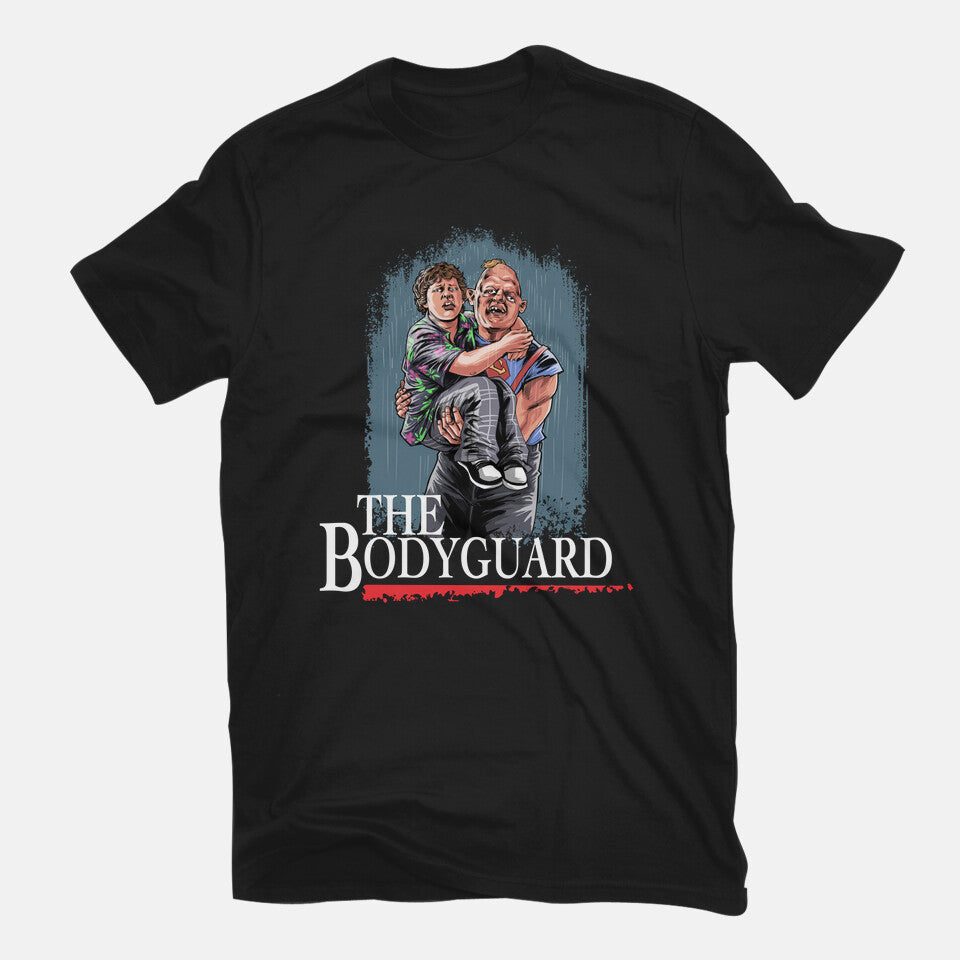 The Pirate Bodyguard – Movie Graphic T-Shirt in black, flat-lay product view