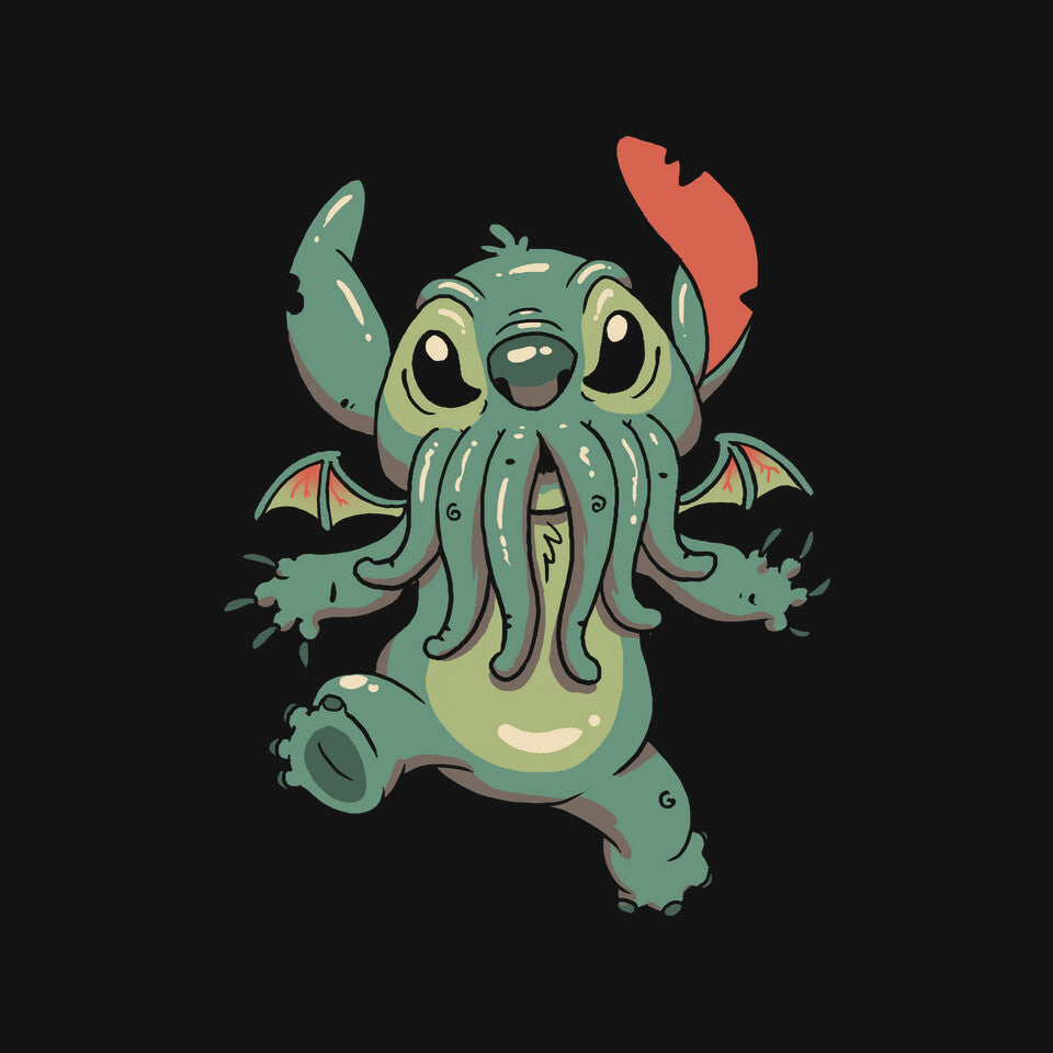 Alien Cthulhu – Movie Graphic T-Shirt design artwork for black graphic T-shirt