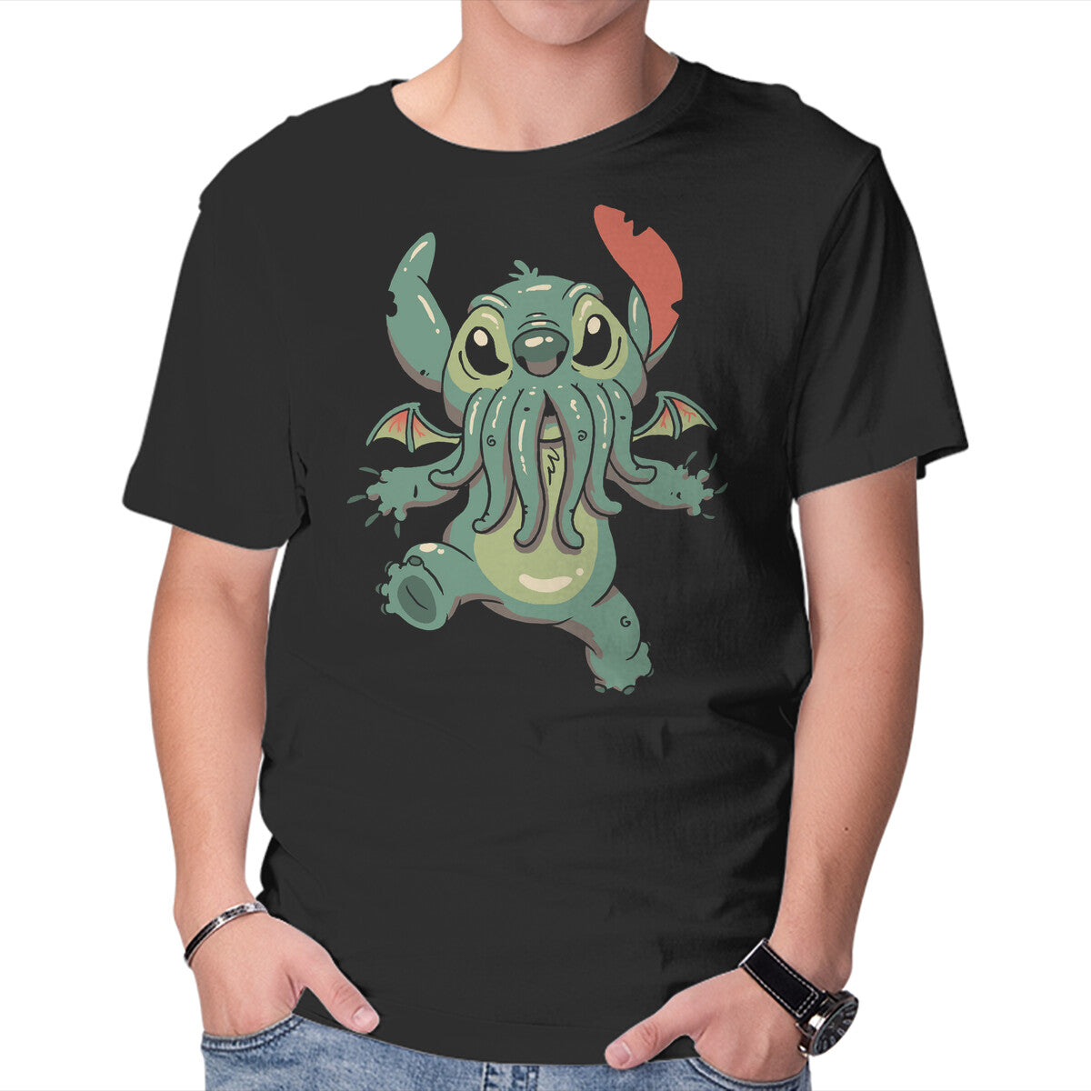 Alien Cthulhu – Movie Graphic T-Shirt in black, product display