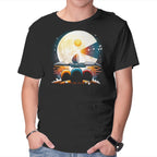 Gaming Moon Beach – Gaming Graphic T-Shirt in black, product display