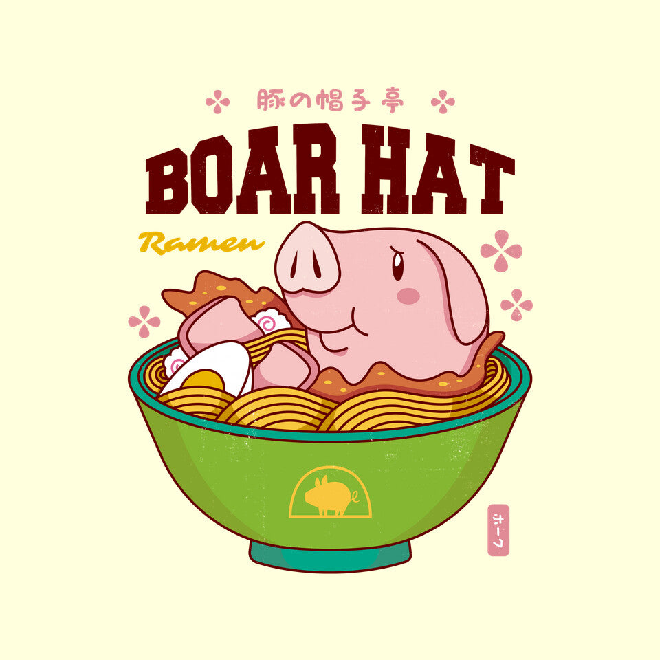 Boar Hat Ramen – Anime Graphic T-Shirt
