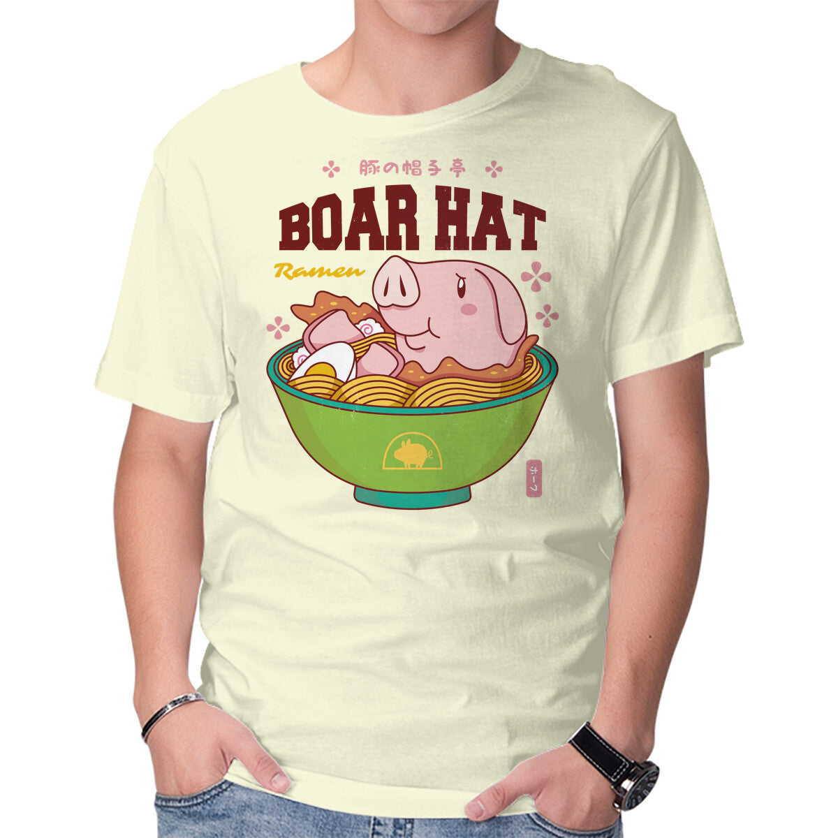 Boar Hat Ramen – Anime Graphic T-Shirt