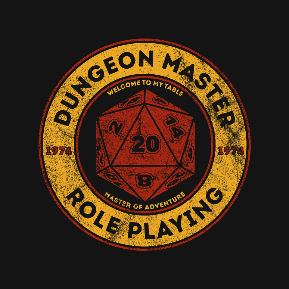 Master Of The Dungeon – Gaming Graphic T-Shirt design artwork for black graphic T-shirt