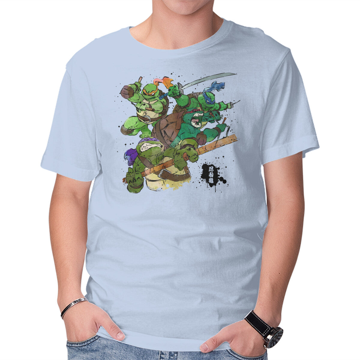 Turtle Warrior Graphic T-Shirt in blue, product display