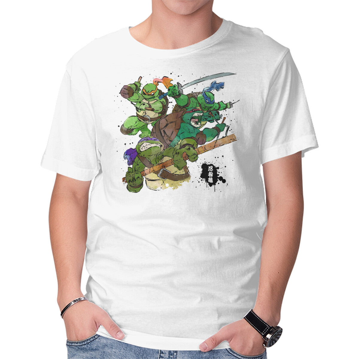 Turtle Warrior Graphic T-Shirt in white, product display