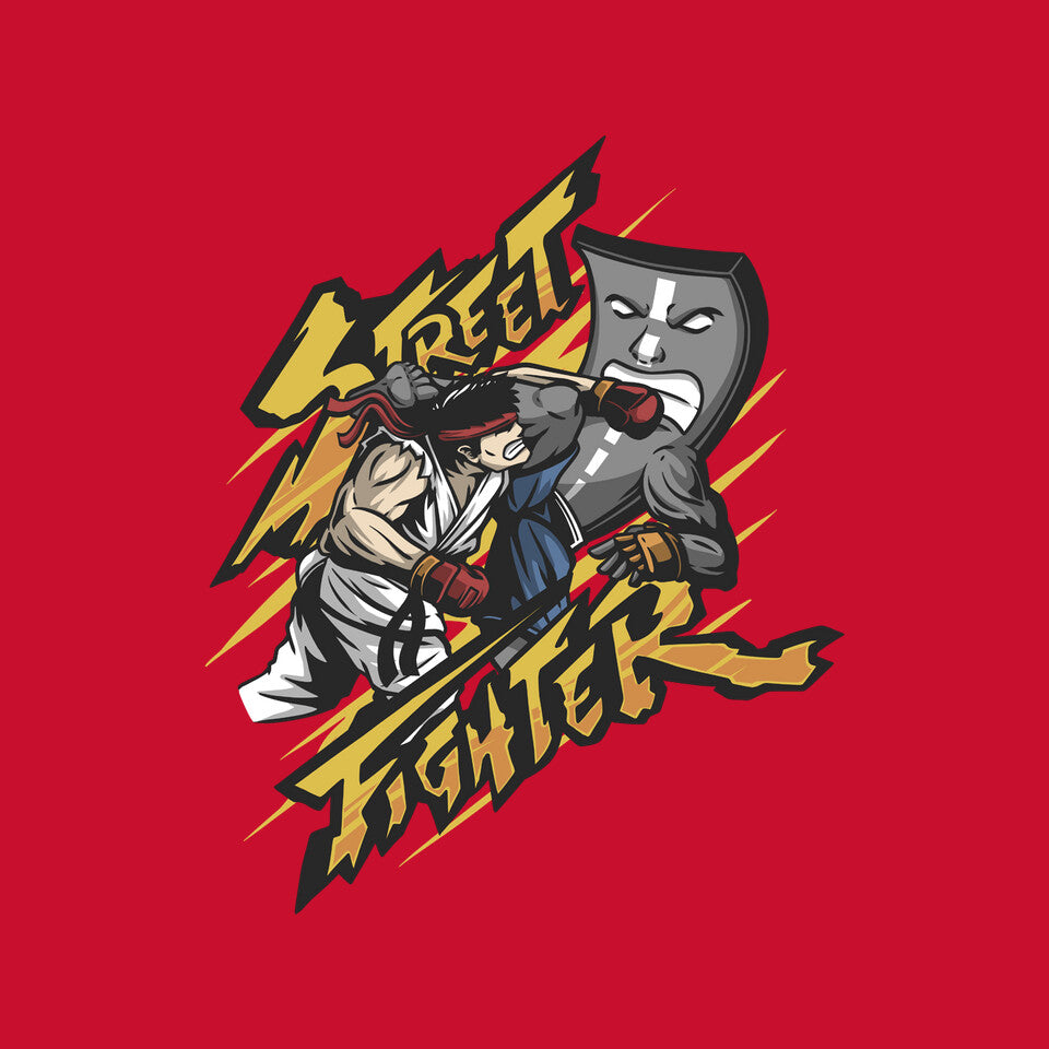 Street Fighter – Gaming Graphic T-Shirt design artwork for red graphic T-shirt