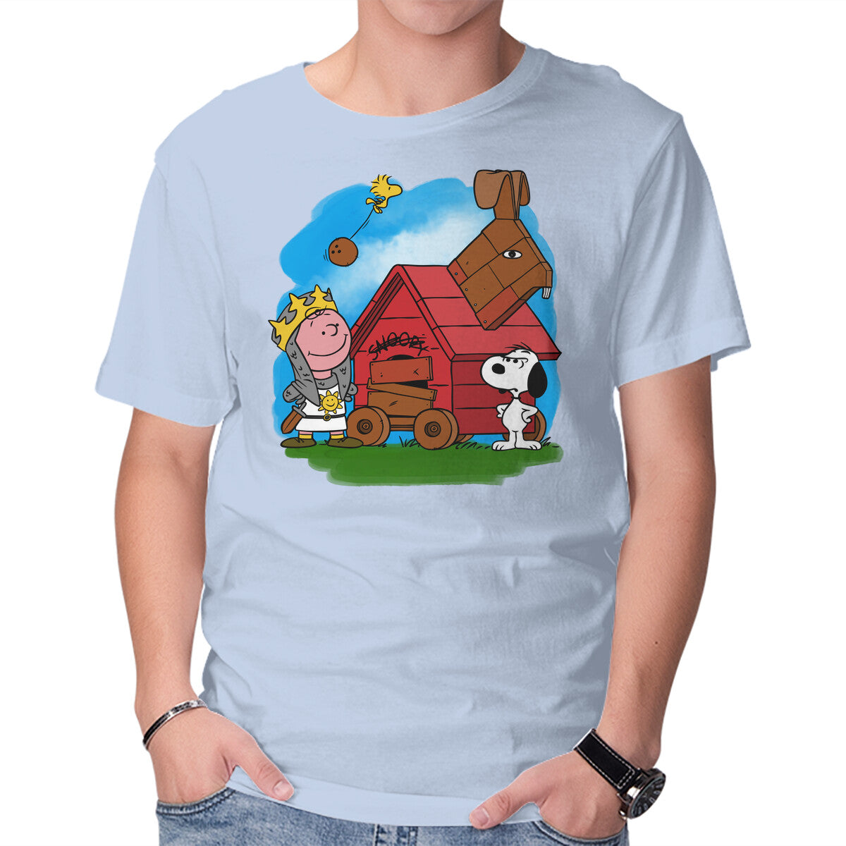 Charlie And The Holy Grail – Movie Graphic T-Shirt in blue, product display