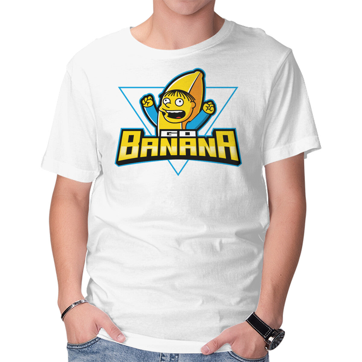 Go Banana – Funny Graphic T-Shirt in white, product display