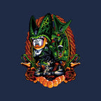 Android Eater – Anime Graphic T-Shirt design artwork for navy graphic T-shirt