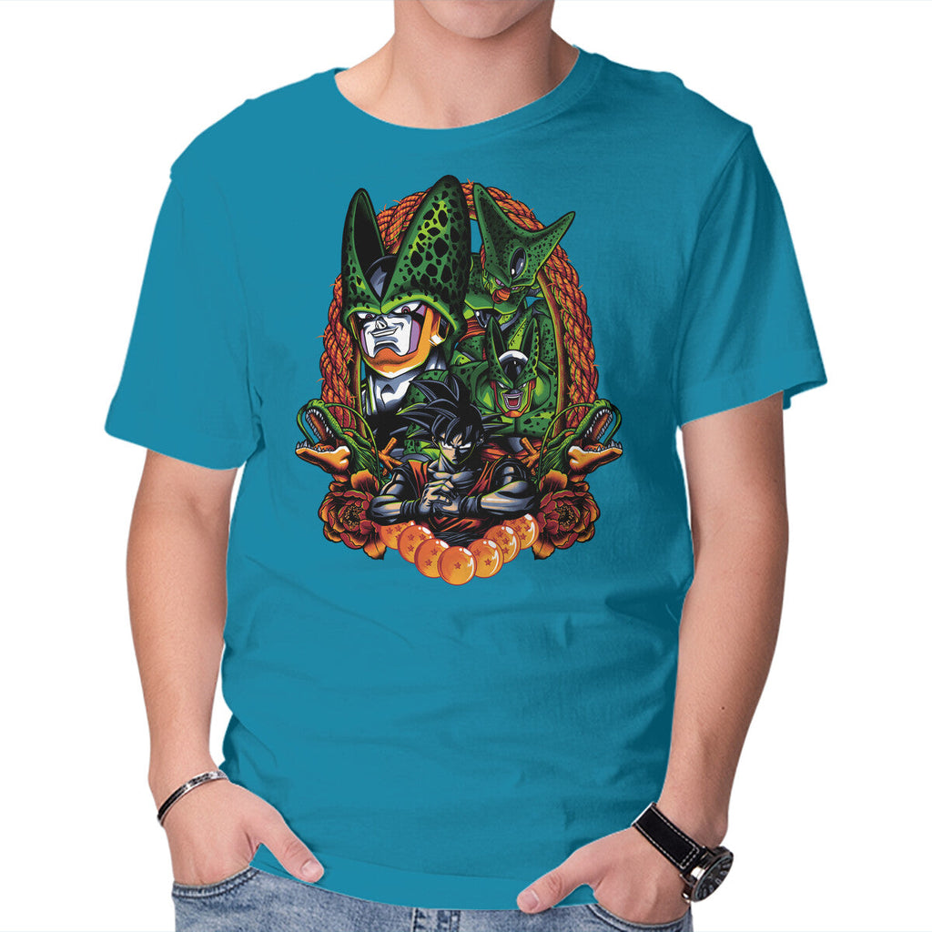 Android Eater – Anime Graphic T-Shirt in turquoise, product display