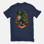 Android Eater – Anime Graphic T-Shirt in navy, flat-lay product view