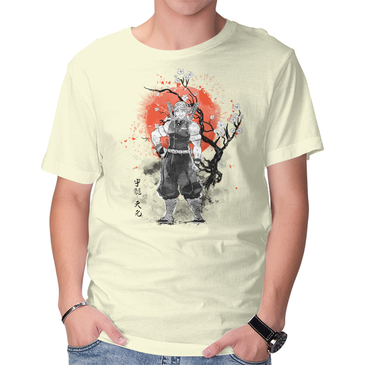Uzui At Sakura Tree – Anime Graphic T-Shirt