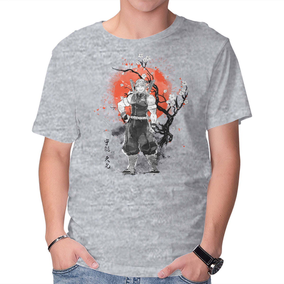 Uzui At Sakura Tree – Anime Graphic T-Shirt