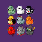 Halloween Duck – Halloween Graphic T-Shirt design artwork for purple graphic T-shirt
