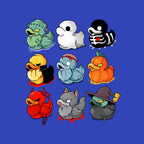 Halloween Duck – Halloween Graphic T-Shirt design artwork for royal blue graphic T-shirt