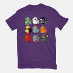 Halloween Duck – Halloween Graphic T-Shirt in purple, flat-lay product view