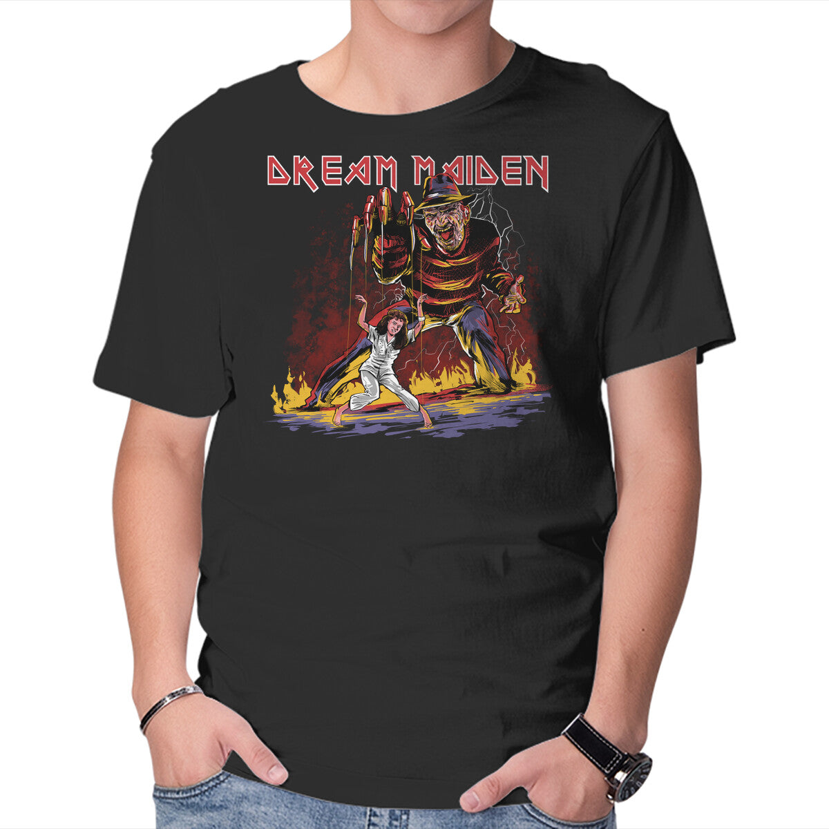 Dream Maiden – Horror Graphic T-Shirt in black, product display