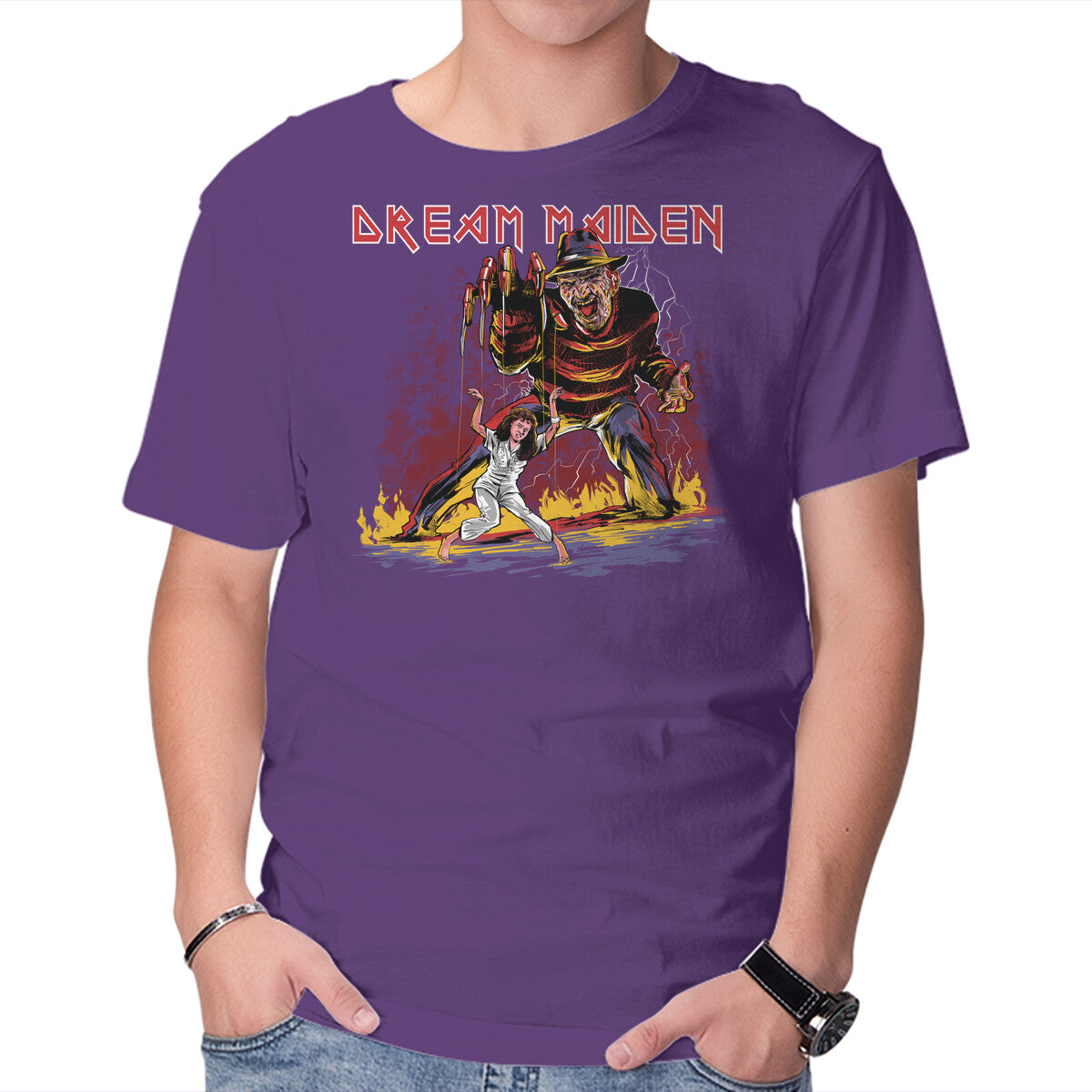 Dream Maiden – Horror Graphic T-Shirt in purple, product display