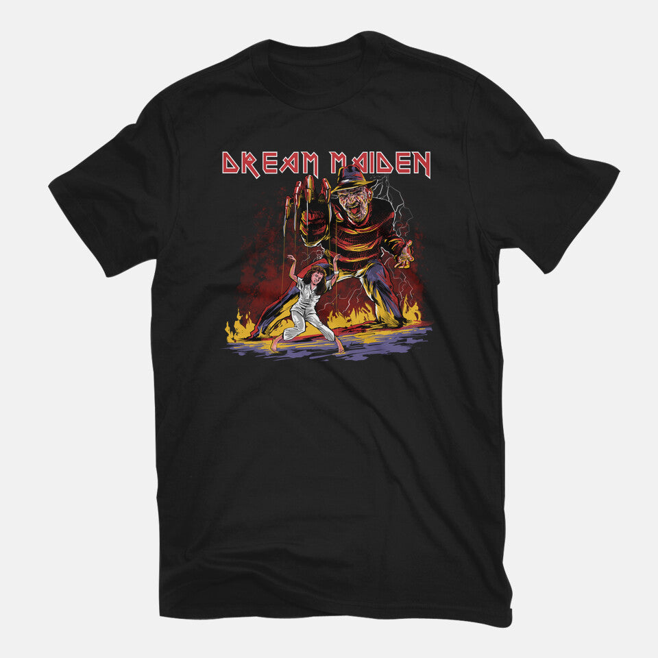 Dream Maiden – Horror Graphic T-Shirt in black, flat-lay product view