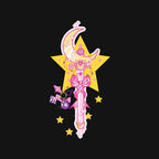 Moon Star – Anime Graphic T-Shirt design artwork for black graphic T-shirt