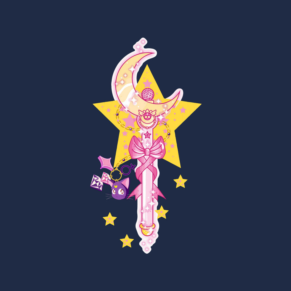 Moon Star – Anime Graphic T-Shirt design artwork for navy graphic T-shirt