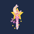 Moon Star – Anime Graphic T-Shirt design artwork for navy graphic T-shirt