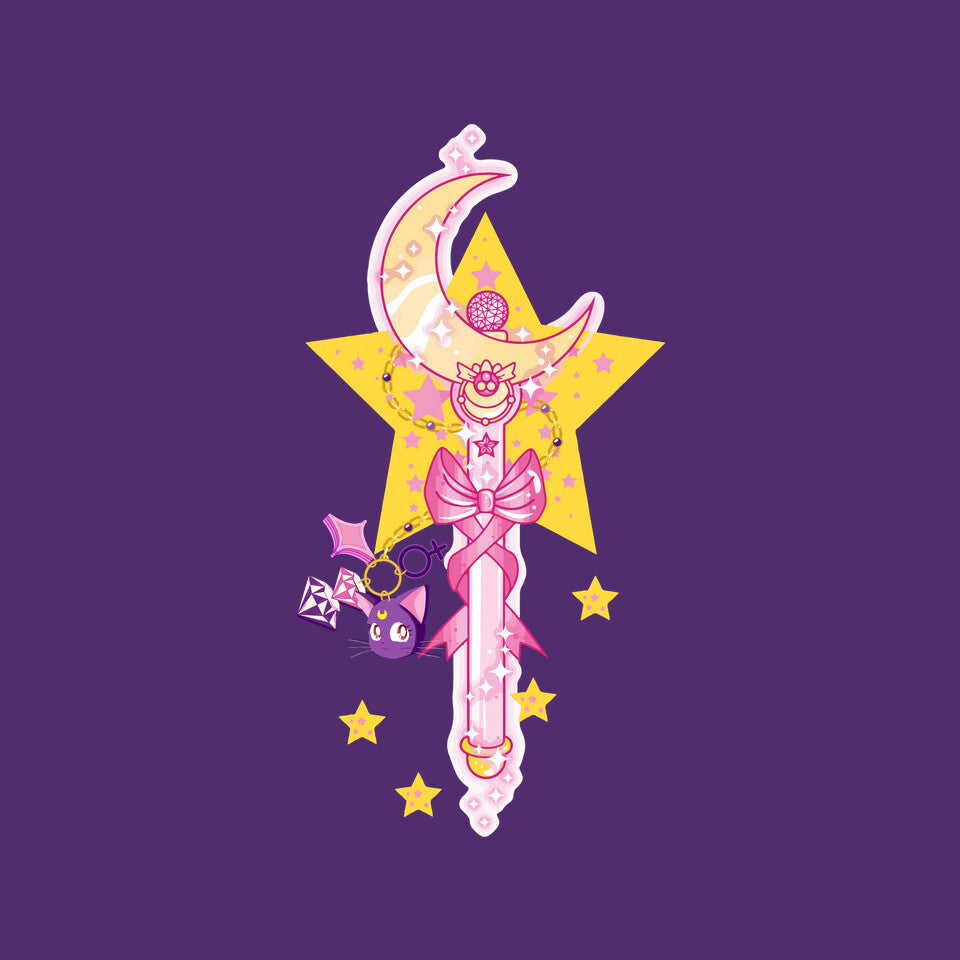 Moon Star – Anime Graphic T-Shirt design artwork for purple graphic T-shirt