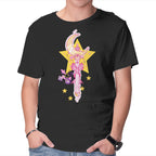 Moon Star – Anime Graphic T-Shirt in black, product display