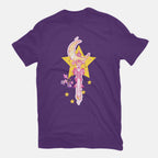 Moon Star – Anime Graphic T-Shirt in purple, flat-lay product view