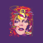 Space Face – Music Graphic T-Shirt design artwork for purple graphic T-shirt