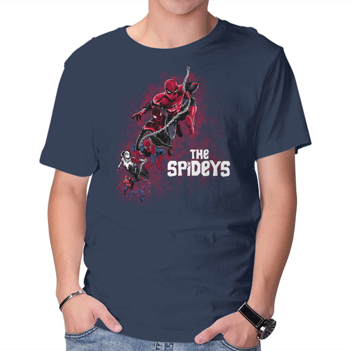 The Spideys Graphic T-Shirt in navy, product display