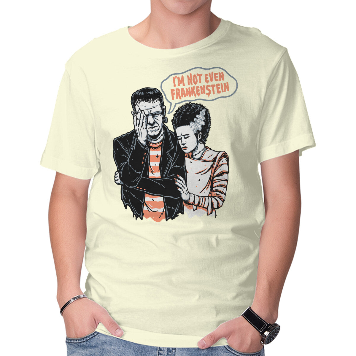 I'm Not Even Frankenstein – Horror Graphic T-Shirt
