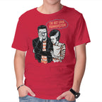 I'm Not Even Frankenstein – Horror Graphic T-Shirt in red, product display