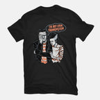 I'm Not Even Frankenstein – Horror Graphic T-Shirt in black, flat-lay product view