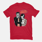 I'm Not Even Frankenstein – Horror Graphic T-Shirt in red, flat-lay product view
