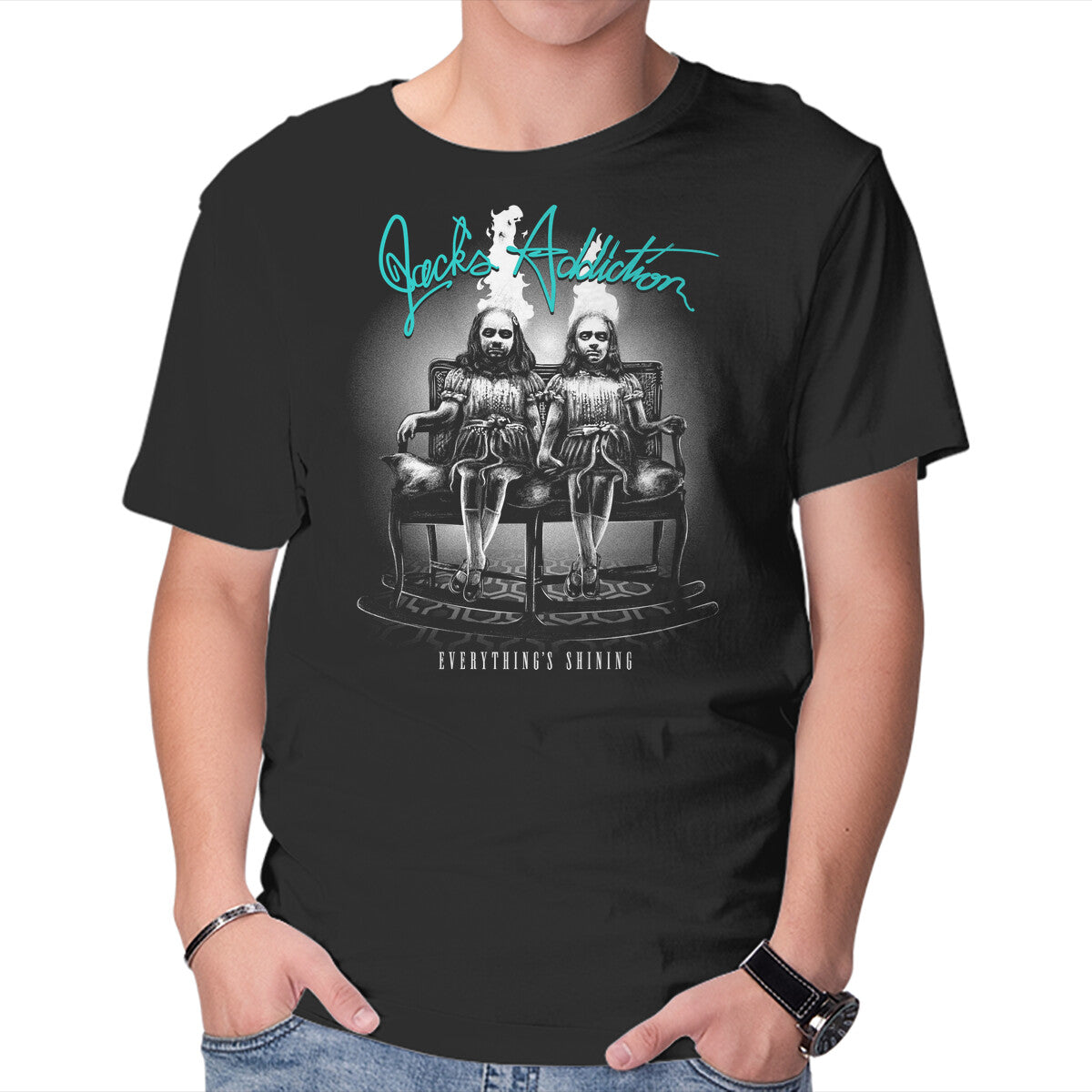 Jack's Addiction – Horror Graphic T-Shirt in black, product display