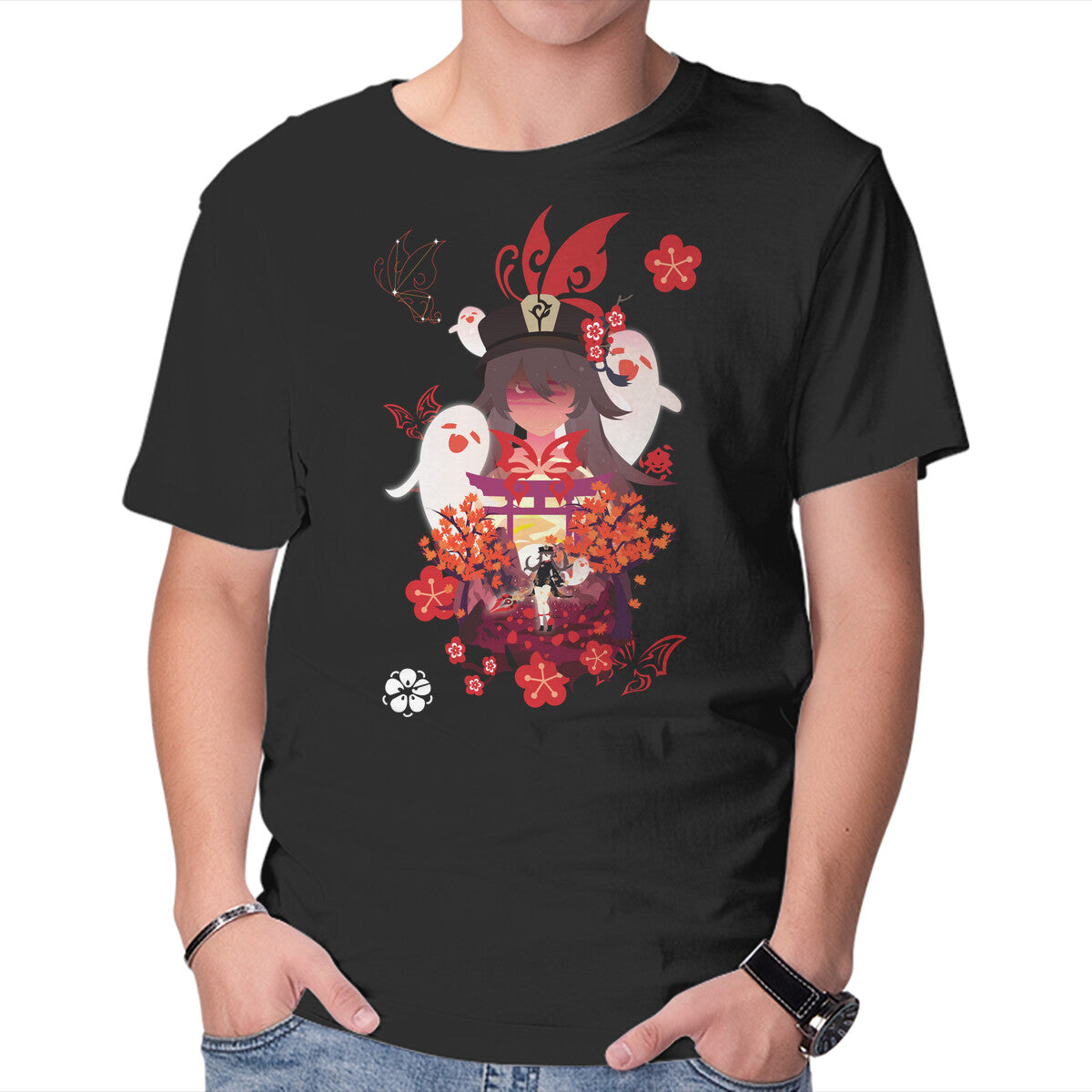 The Fun In Funeral – Gaming Graphic T-Shirt in black, product display