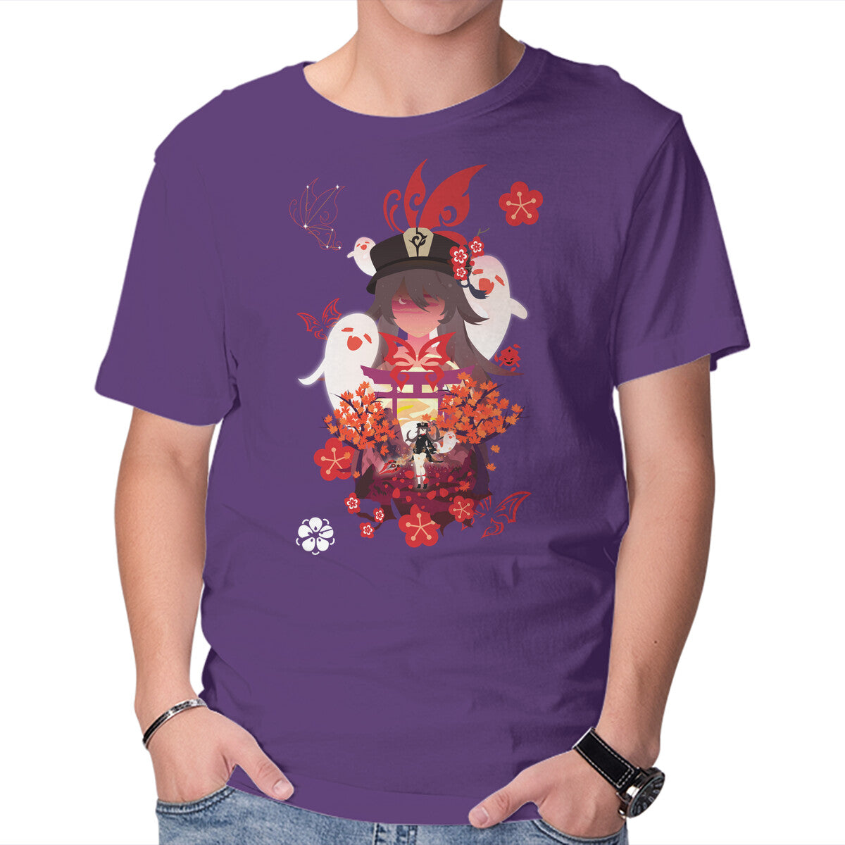 The Fun In Funeral – Gaming Graphic T-Shirt in purple, product display