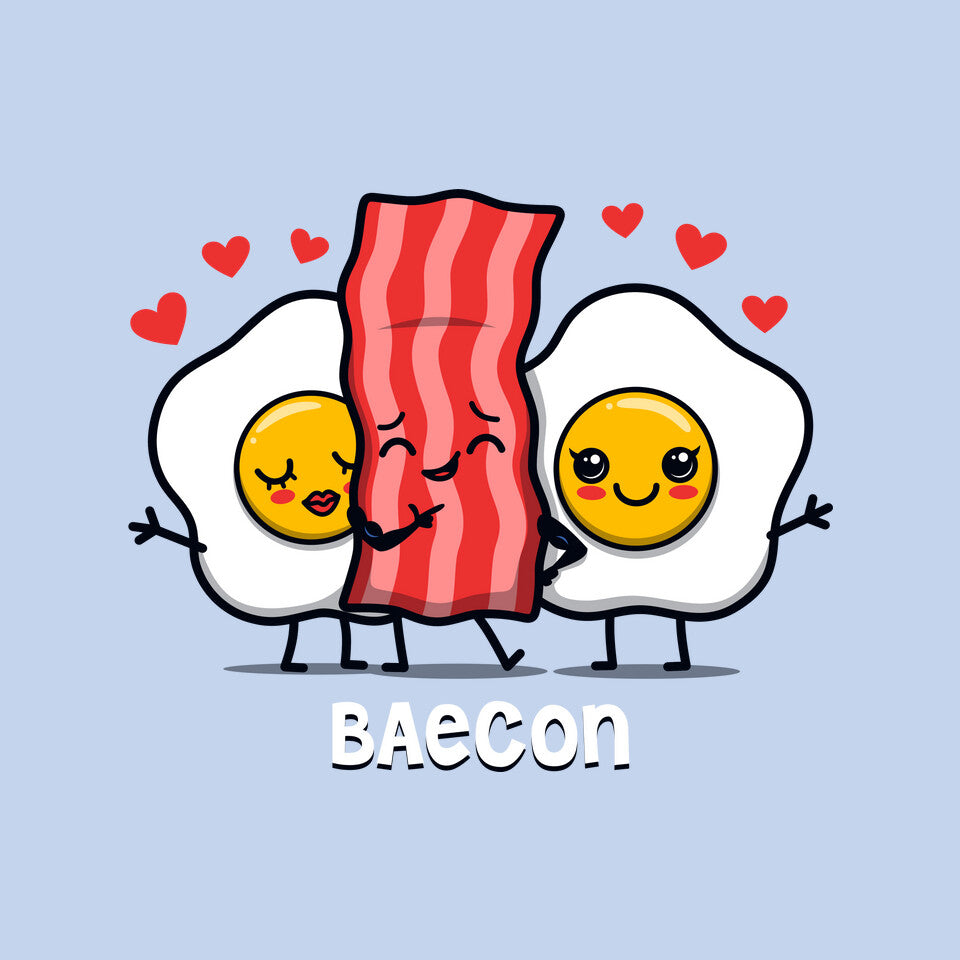 Baecon – Funny Graphic T-Shirt design artwork for blue graphic T-shirt