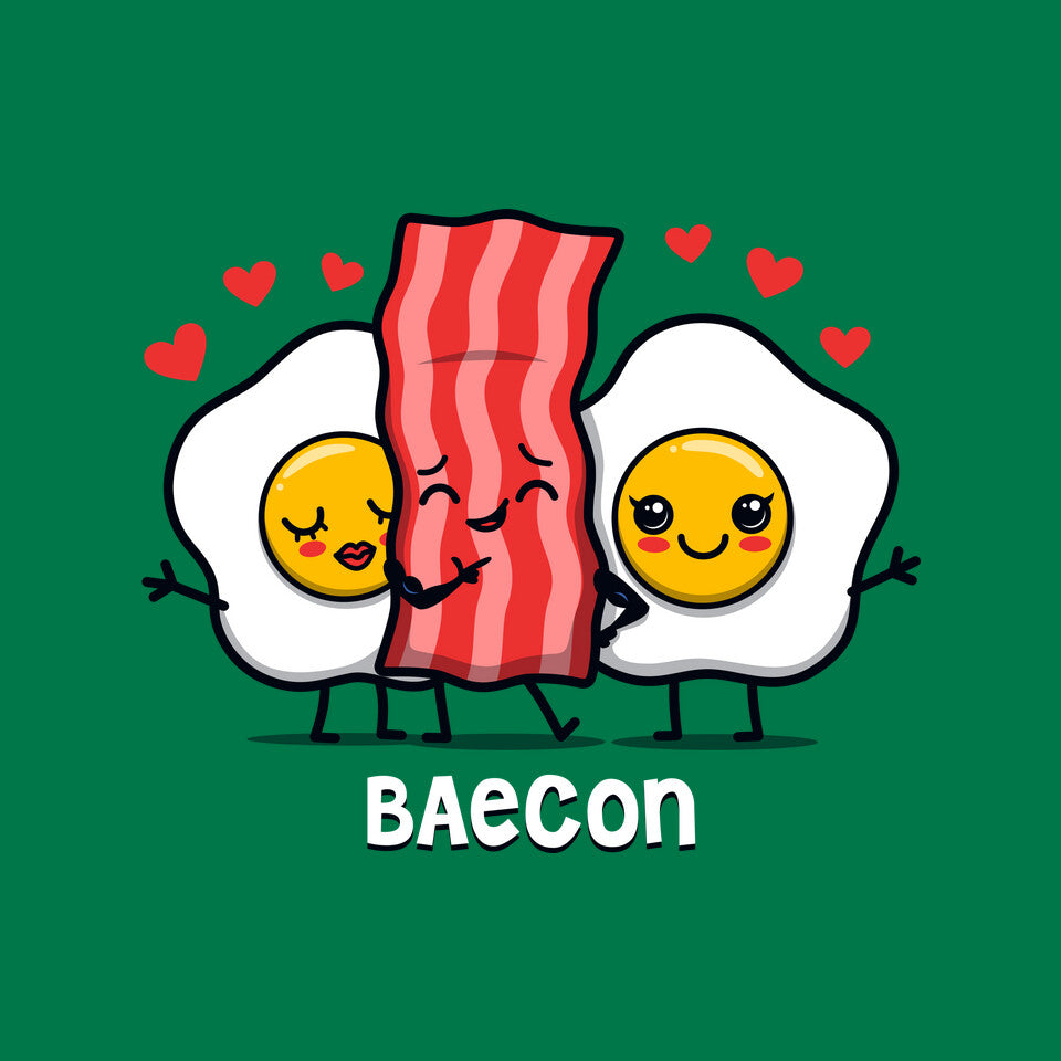 Baecon – Funny Graphic T-Shirt design artwork for green graphic T-shirt