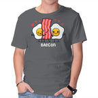 Baecon – Funny Graphic T-Shirt in charcoal, product display