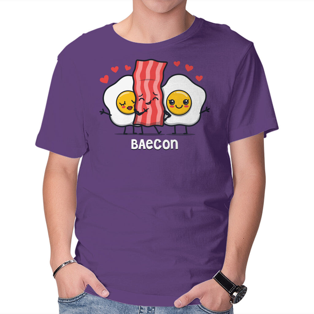 Baecon – Funny Graphic T-Shirt in purple, product display