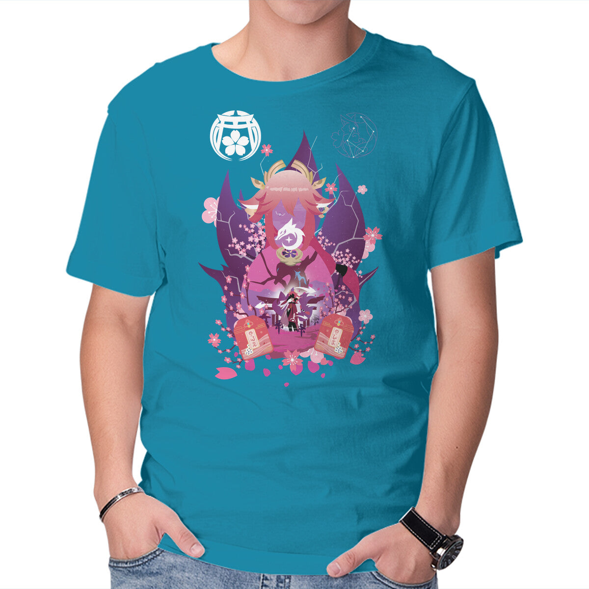 Fox Envoy – Gaming Graphic T-Shirt in turquoise, product display
