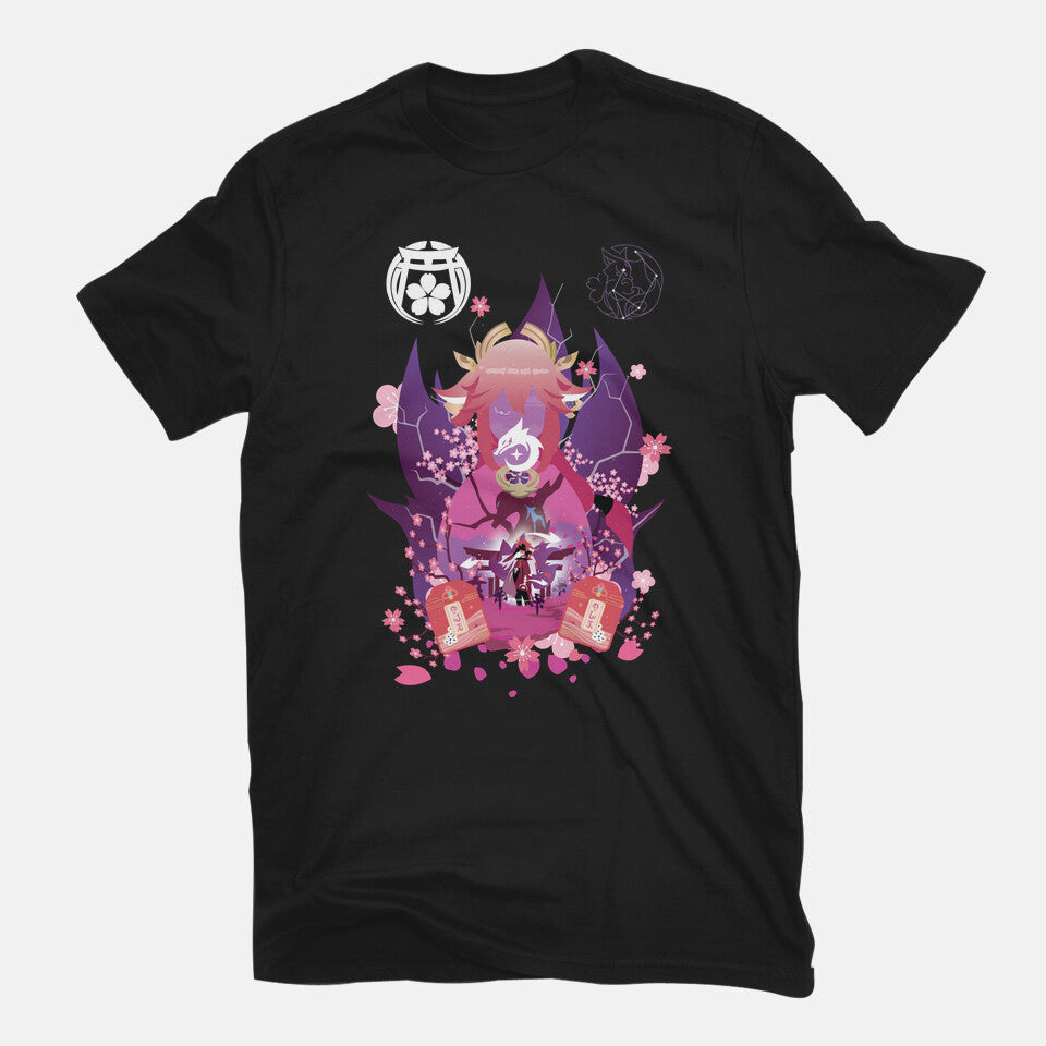 Fox Envoy – Gaming Graphic T-Shirt in black, flat-lay product view